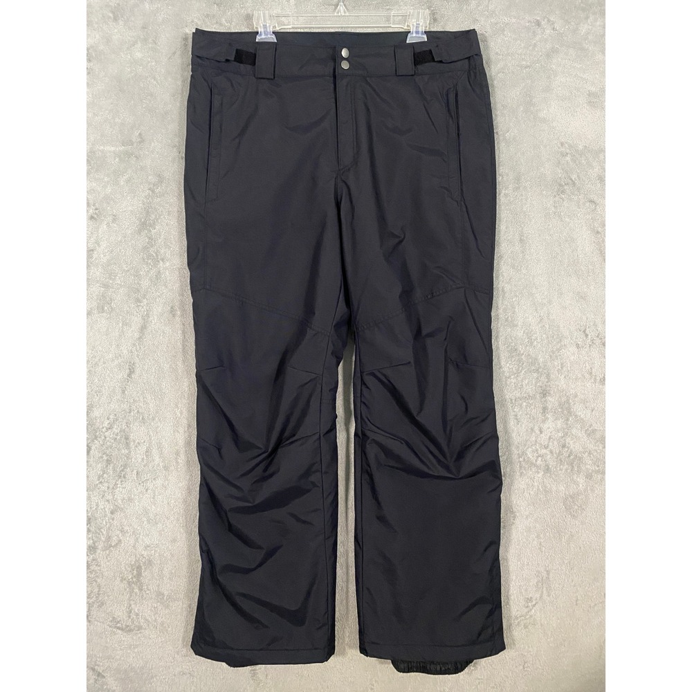 Columbia Bugaboo Snow Pants Sz L Black Omni-Tech Insulated Waterproof Warm Layer